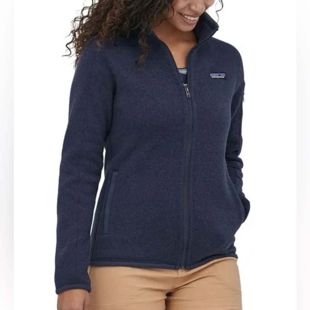 Patagonia Blue Utility Jacket with Stand-Up Collar
